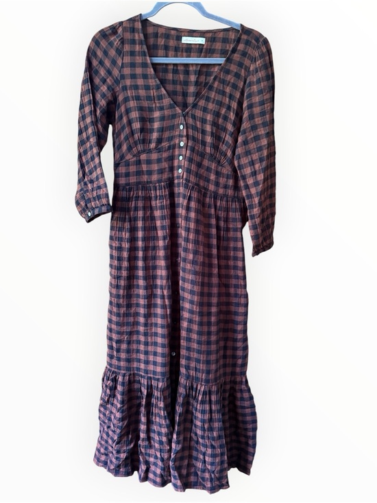 Marine Layer Dresses & Skirts - Marine Layer Plaid gingham long sleeve Maxi Dress